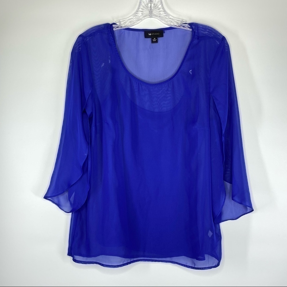 AB Studio Royale Blue Blouse Medium